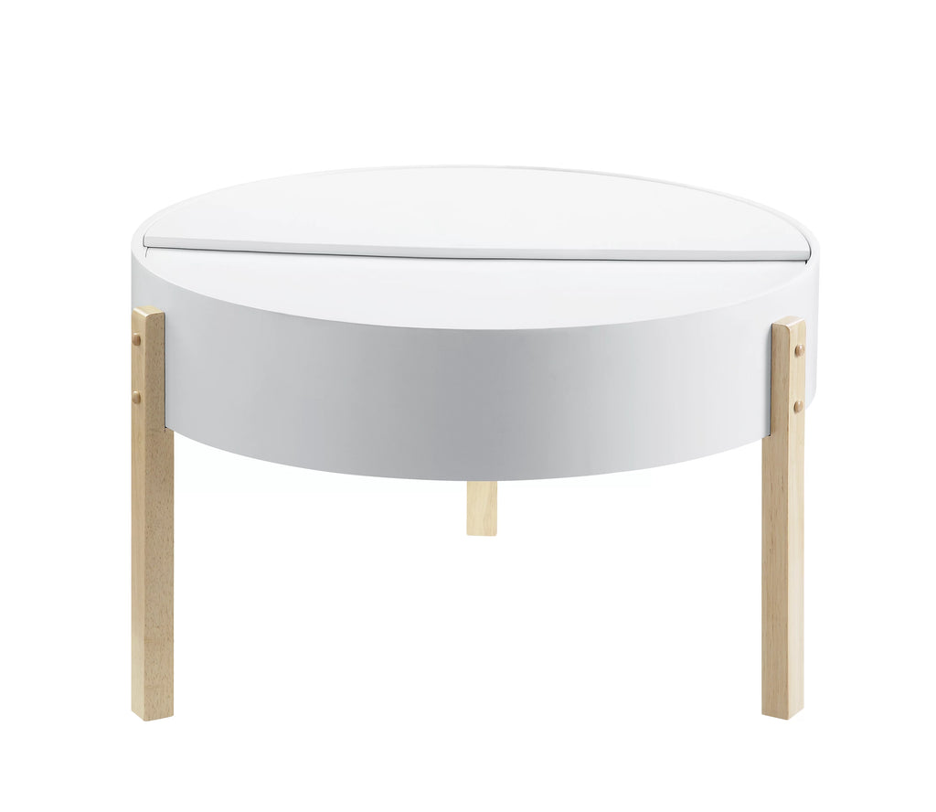 Round Wooden Coffee Table with Hidden Storage U9874