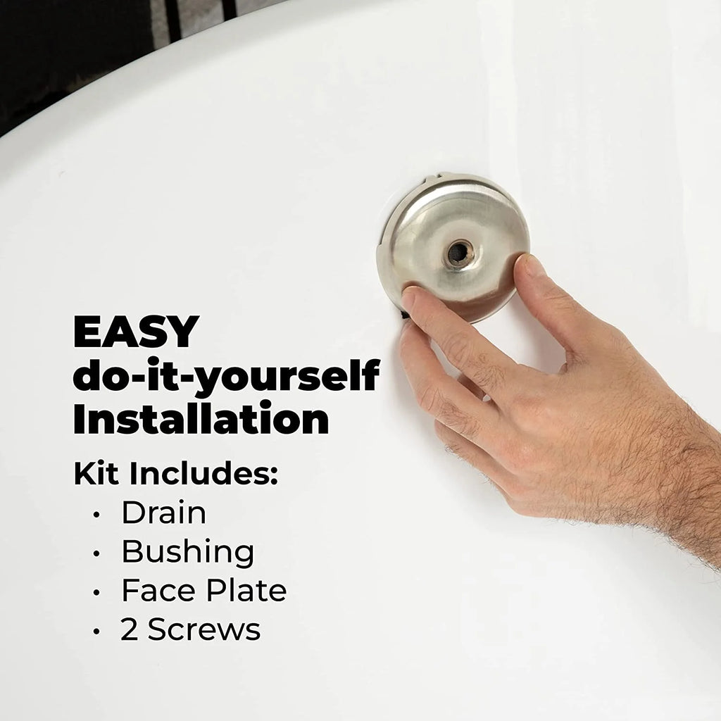 Brushed Nickel Bathtub Drain Assembly Conversion Kit I650972