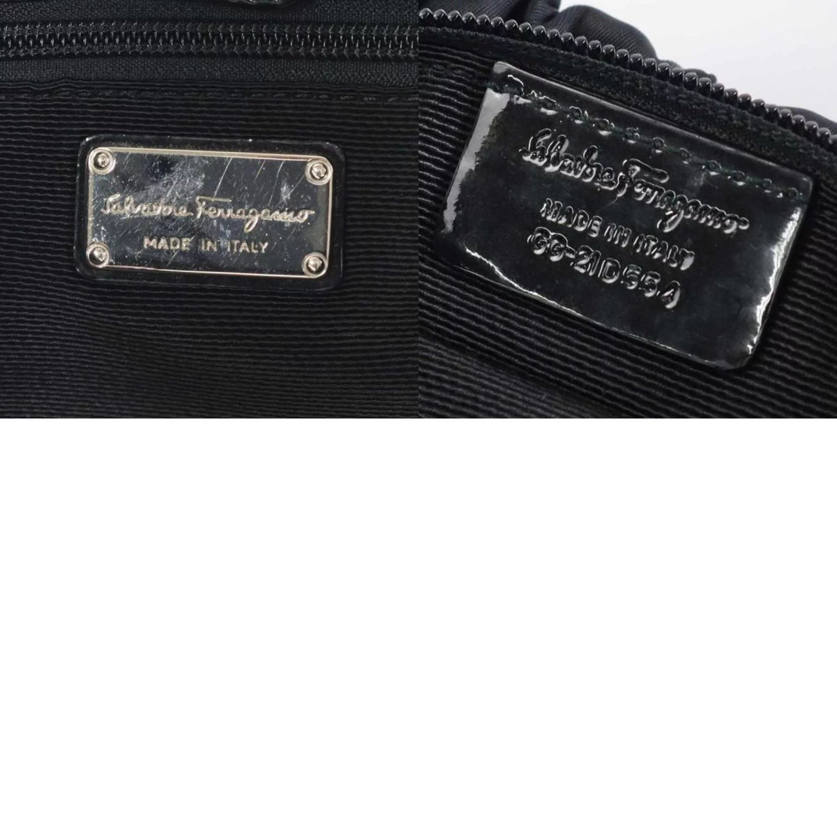 Pre-Owned Black Nylon Patent Leather Handbag N6805