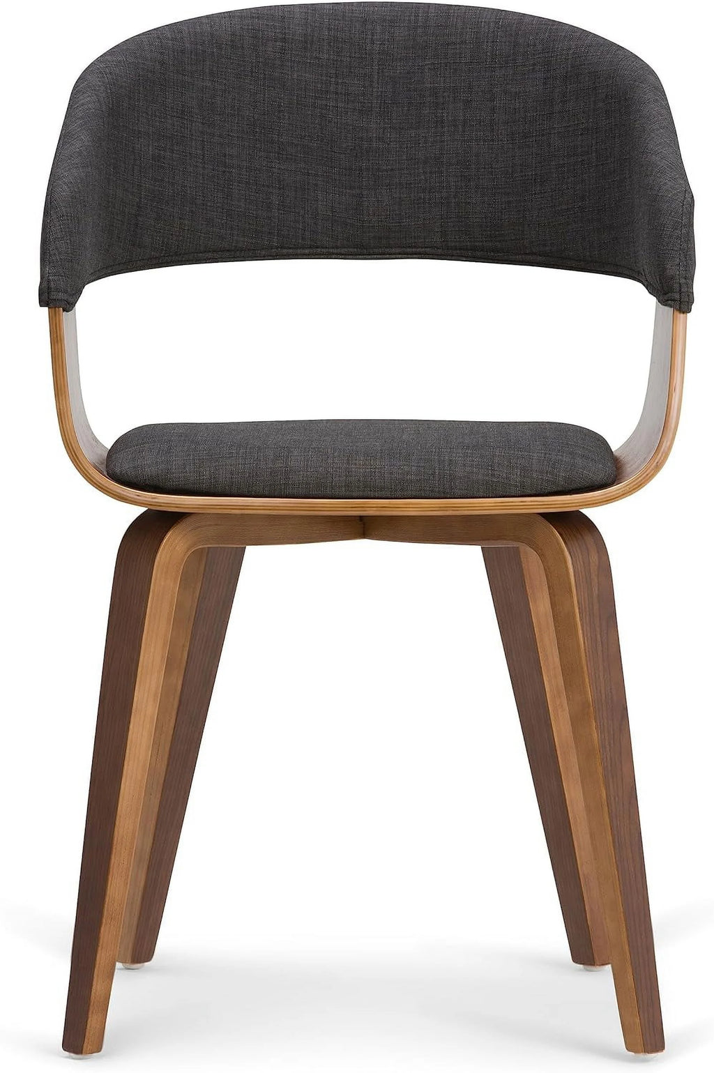 Charcoal Grey Linen Look Fabric Dining Chair R1711