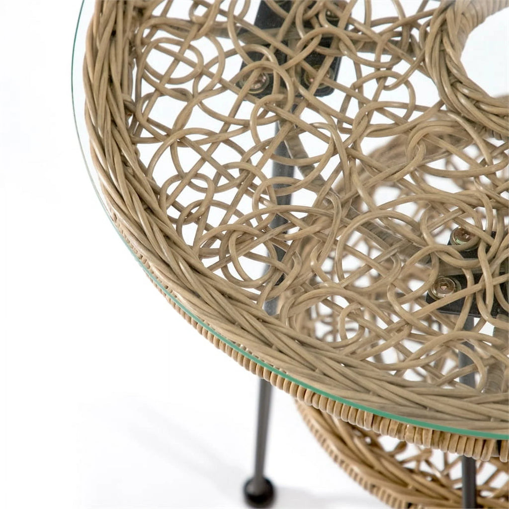 Wicker Rattan Round Outdoor Coffee Table T97651