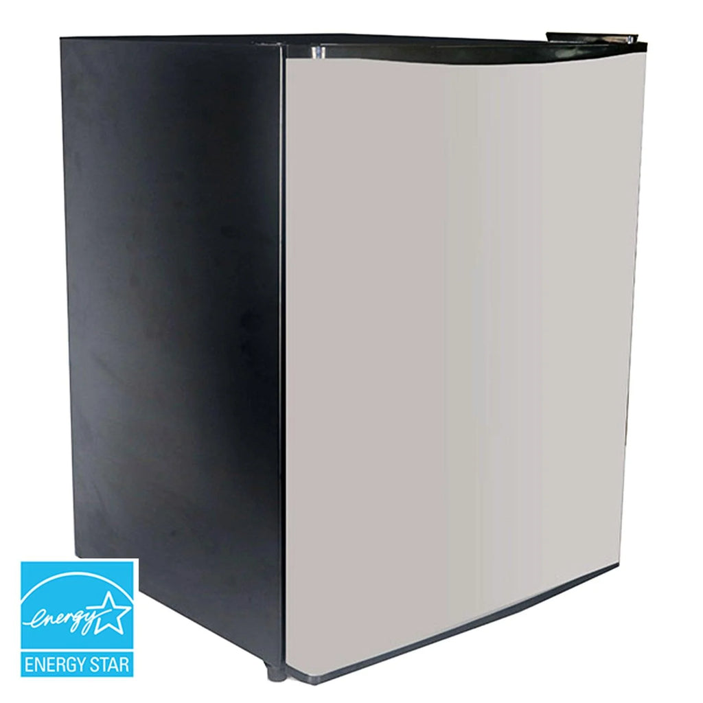 Compact Refrigerator Black On Stainless S4672