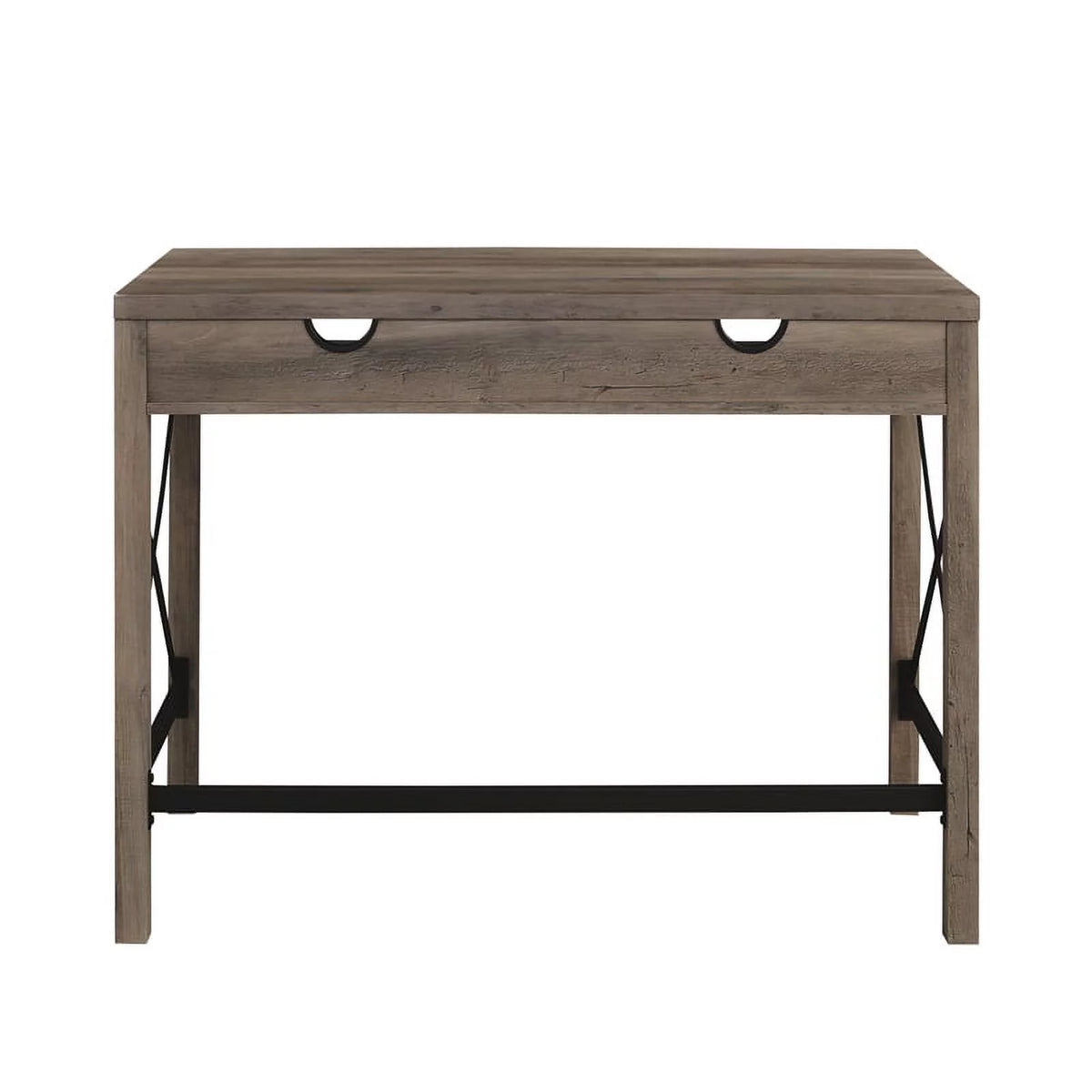 42" Metal and Wood Desk in Gray Wash Q692