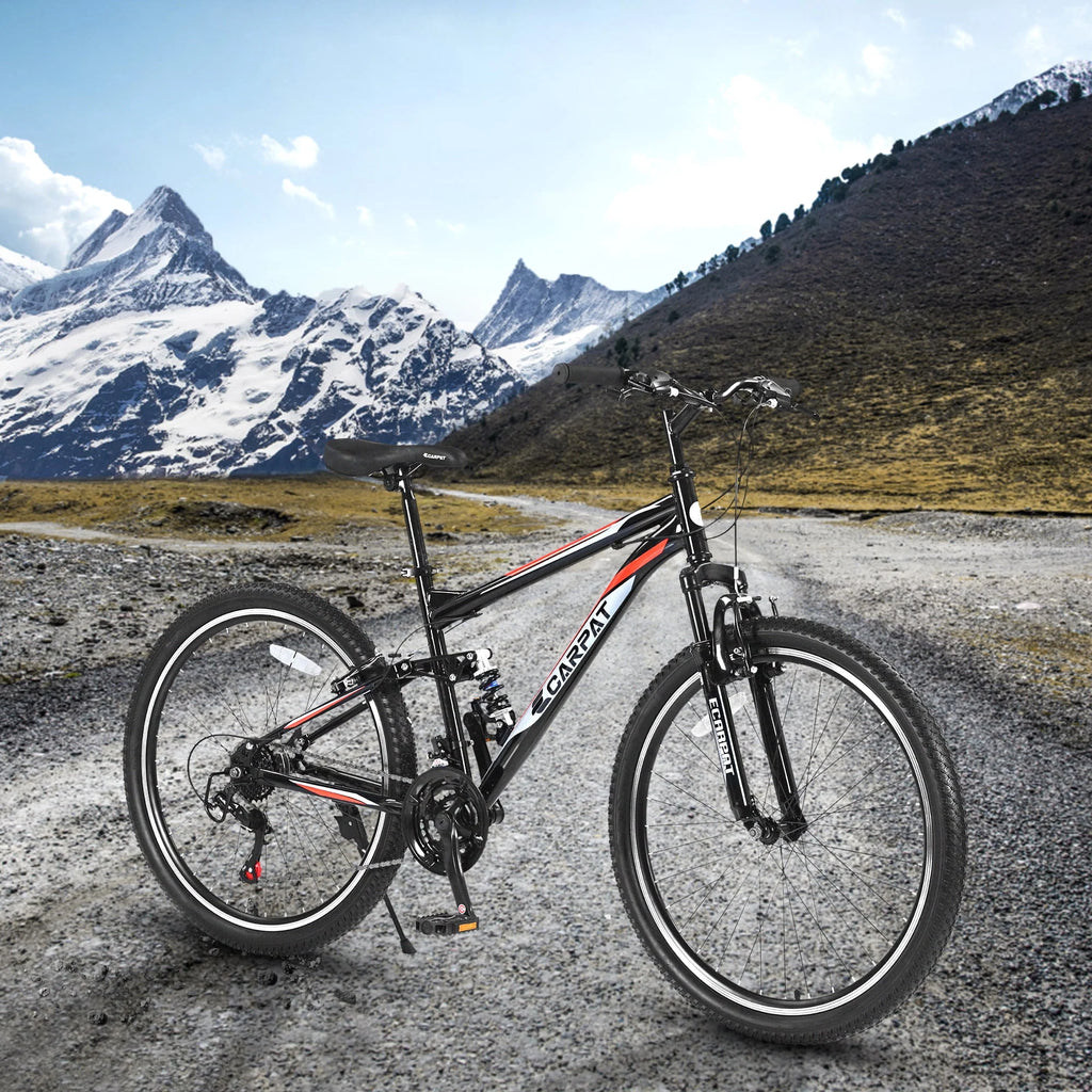 26 inch Black Full Suspension Mountain Bike L701569
