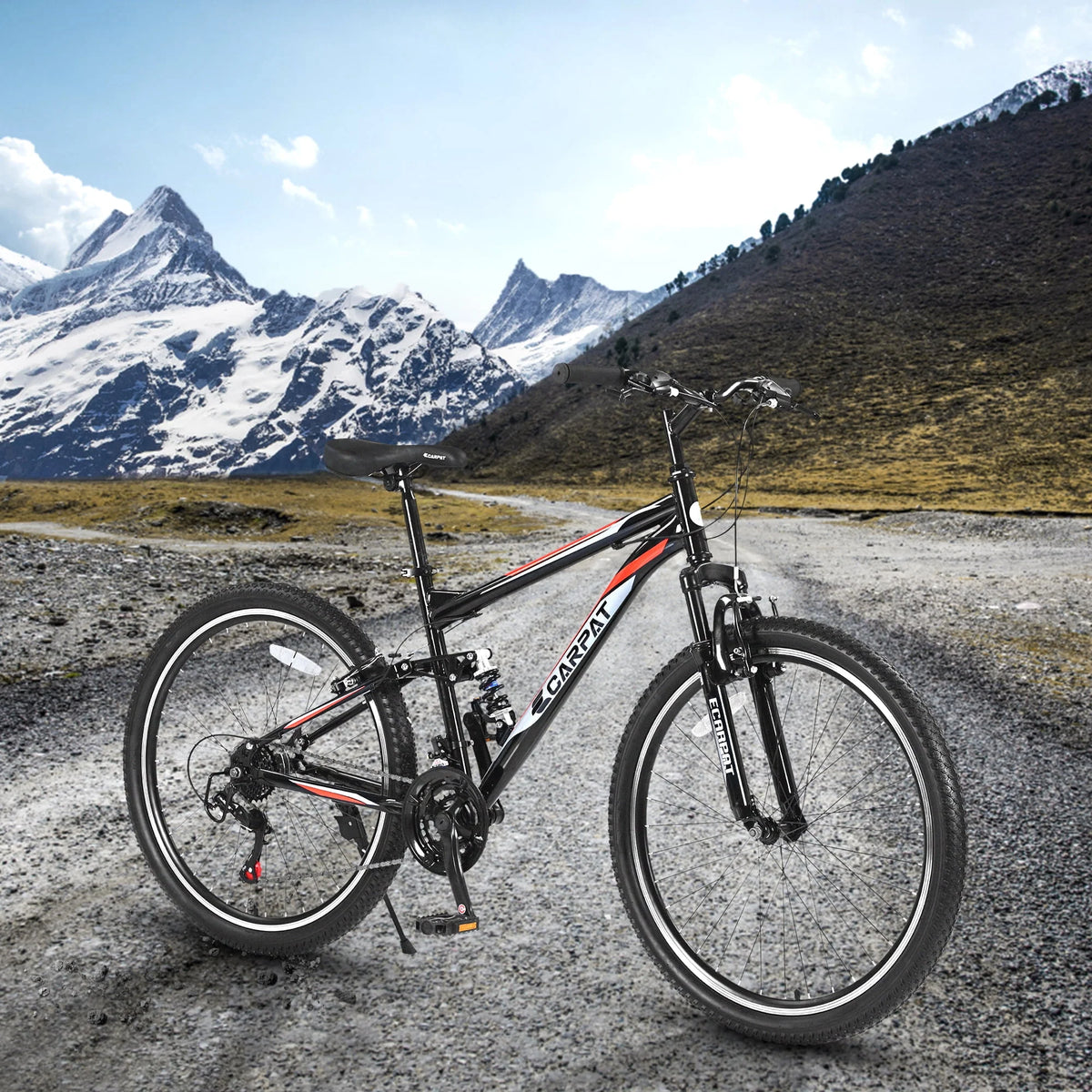 26 inch Black Full Suspension Mountain Bike L701569