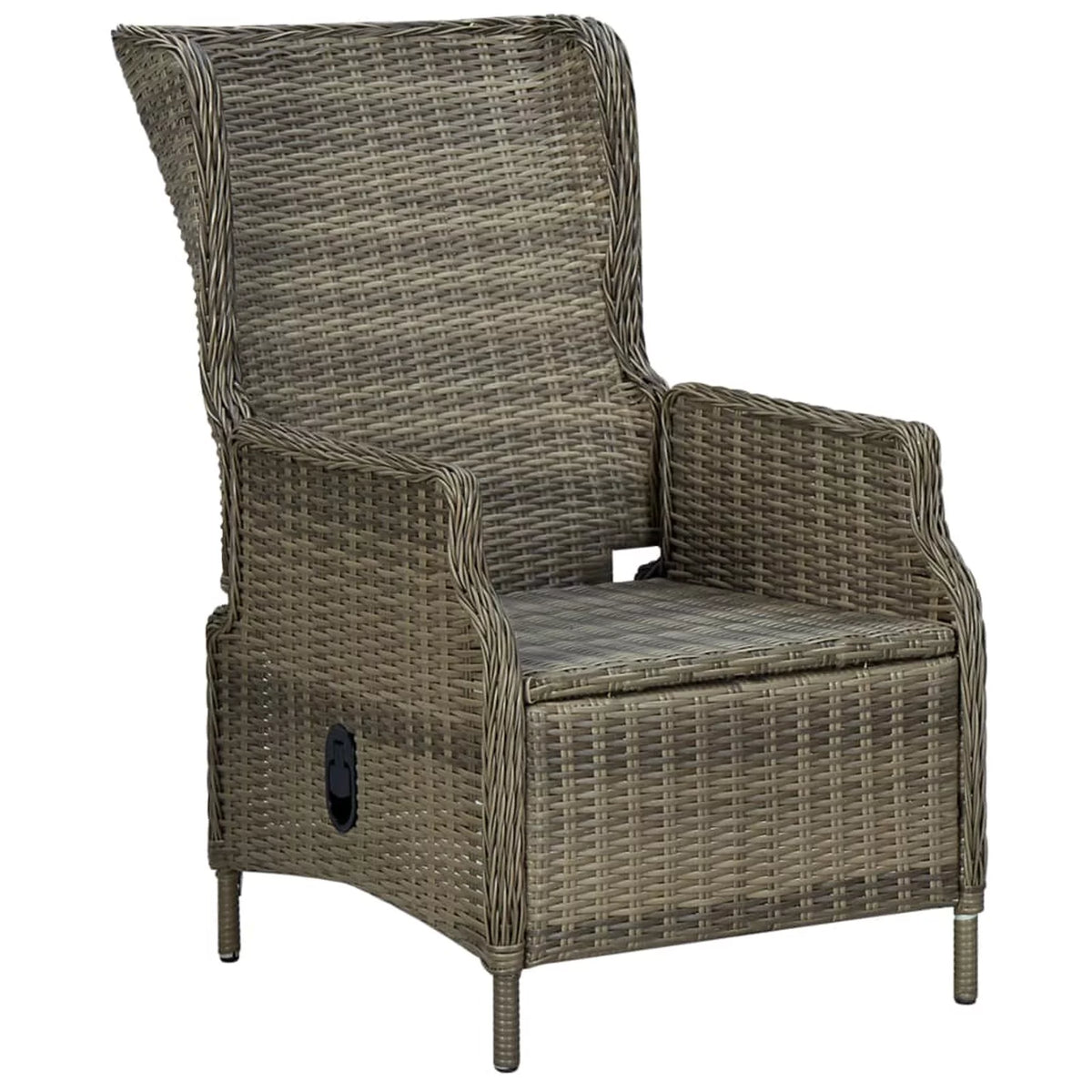 7 Piece Patio Dining Set Glass Tabletop Table and 6 Chairs with Cushion Brown Poly Rattan M456