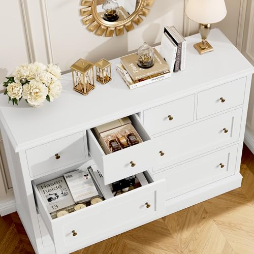 8 Drawer Walnut Wood Dresser F3831