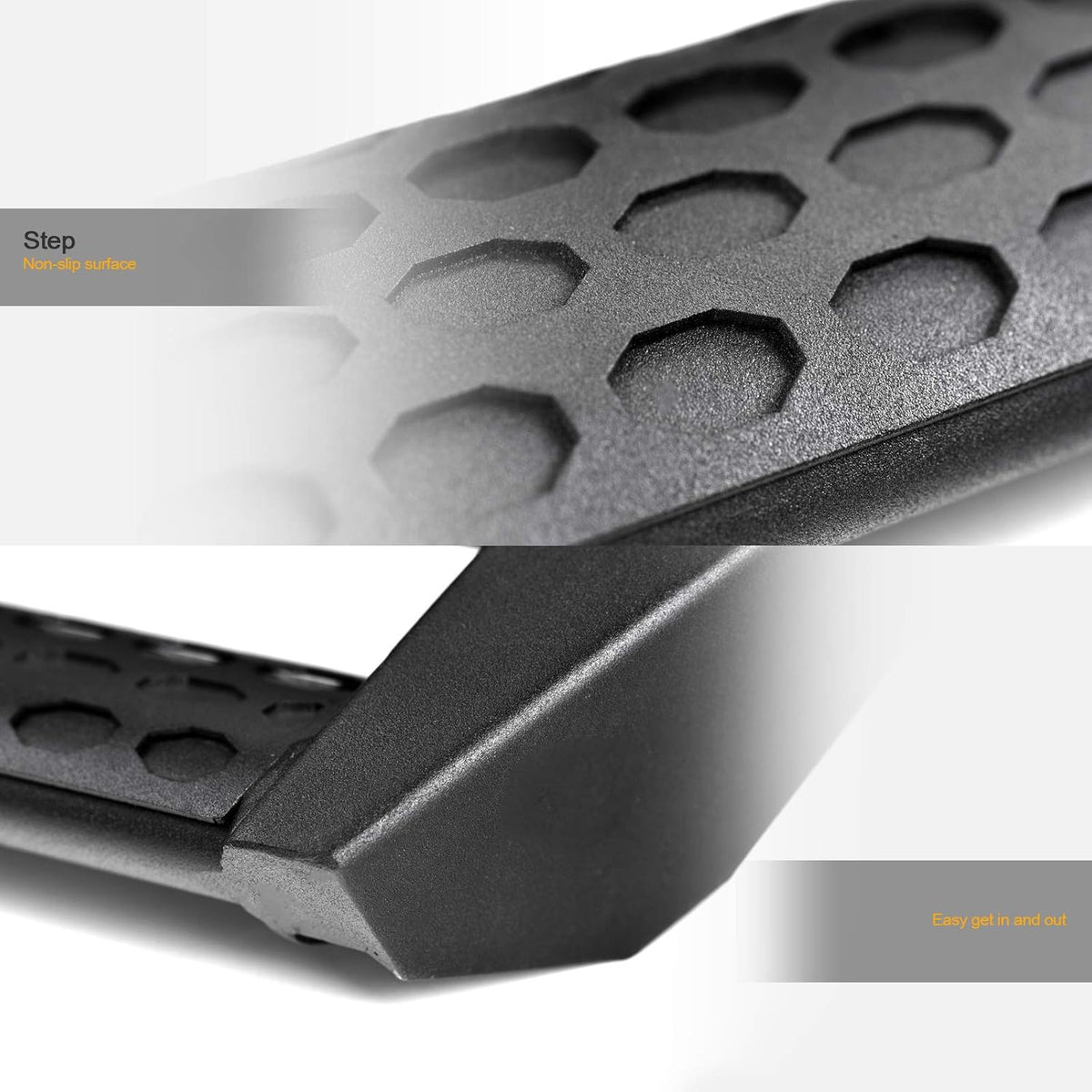 Matte Black Nerf Bars Running Boards for Ram 1500 Quad Cab N10937