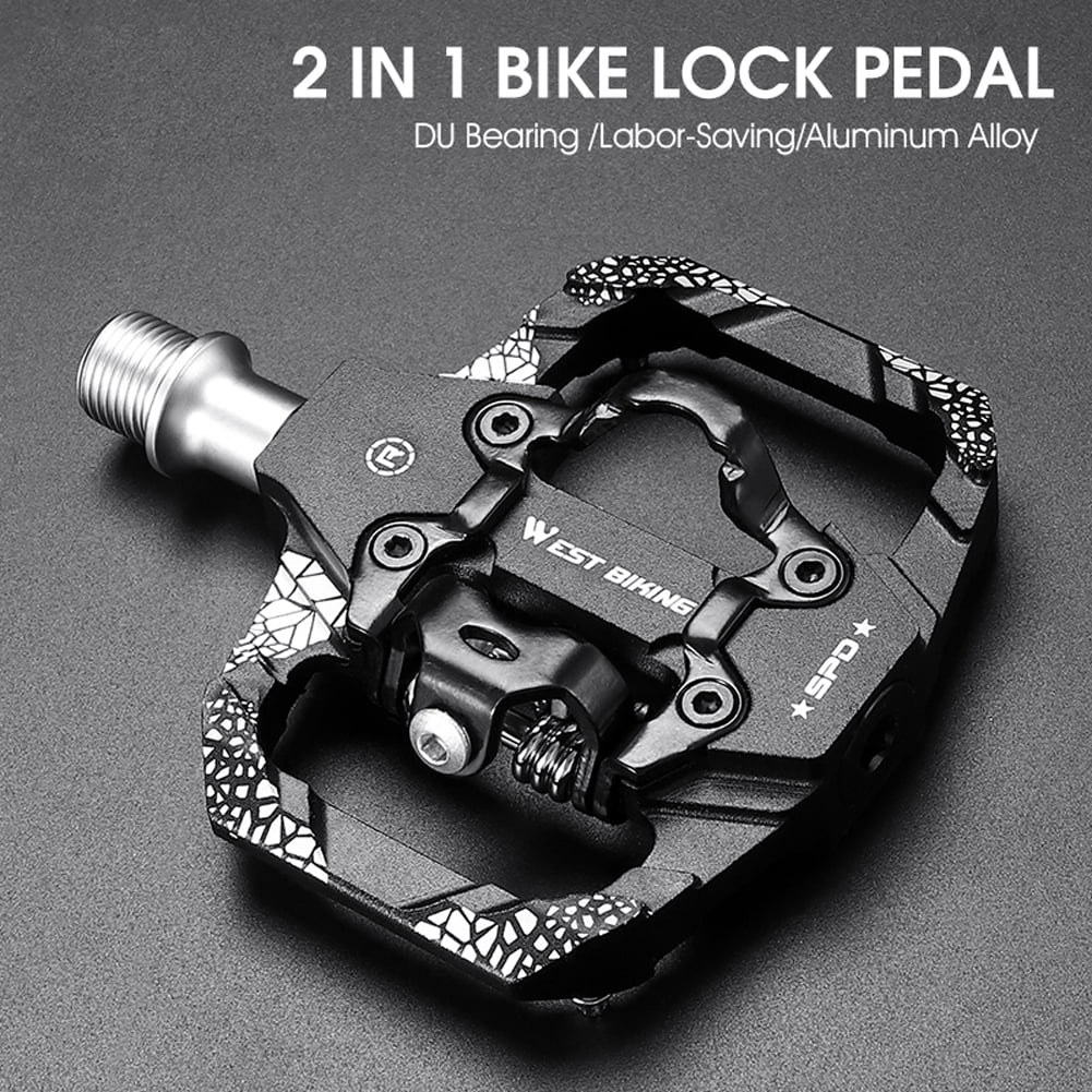 MTB Bike Pedals Dual Platform SPD Clipless Pedals Q88711