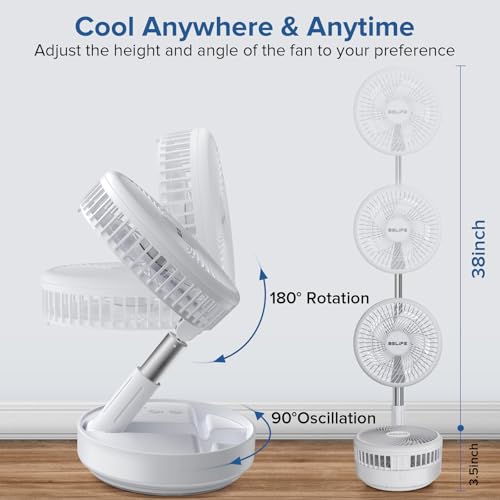 Portable Rechargeable Oscillating USB Desk Floor Fan C426