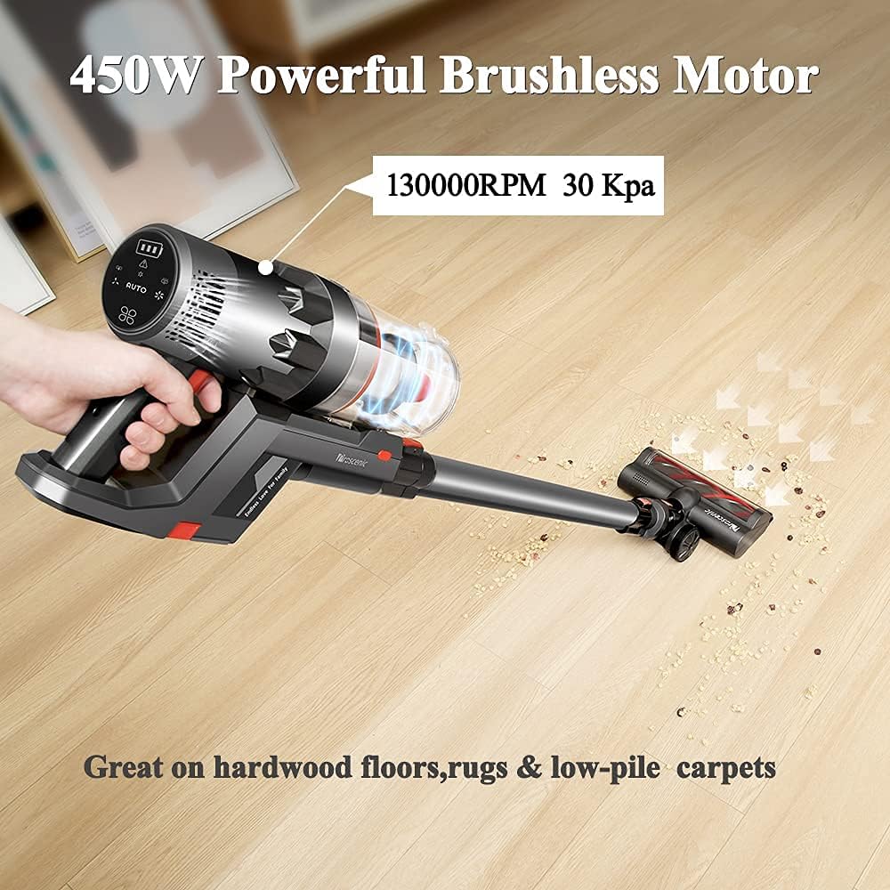 Cordless Stick Vacuum 450W 25000pa Gray Z863