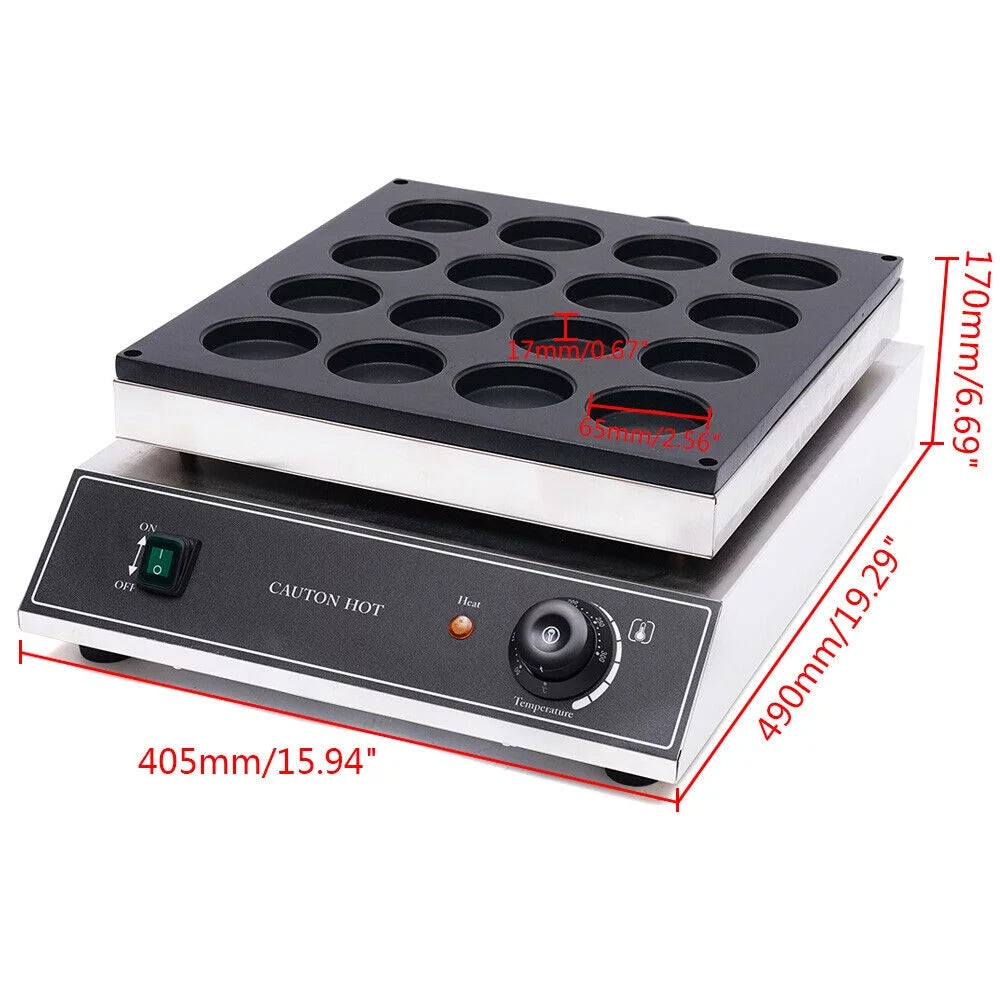 16 Holes Electric Nonstick Waffle Pancake Maker 1700W Q627688