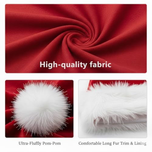 4 Pack Velvet Santa Hat F21454