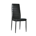 Set of 4 Black PU Leather Dining Side Chair G6163