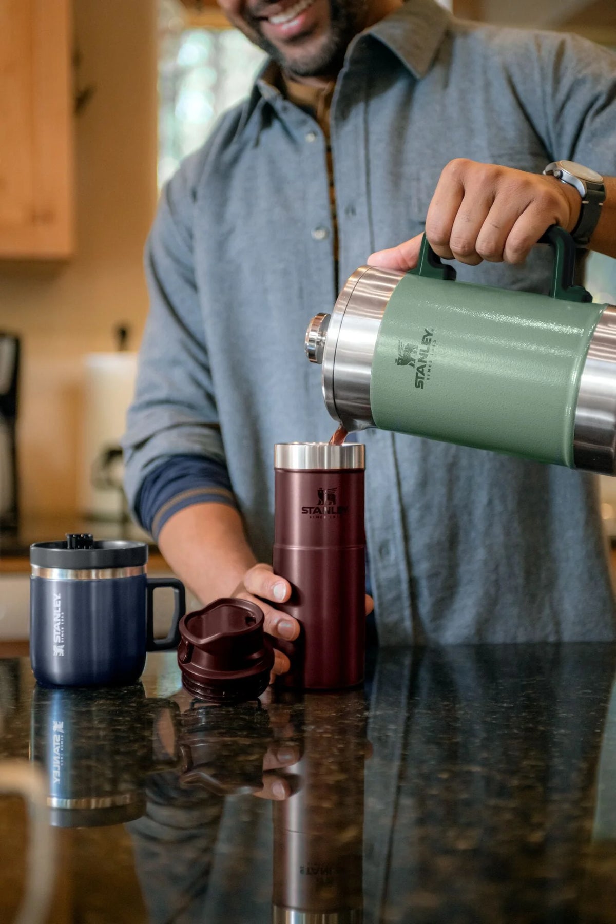 Stainless Steel Coffee French Press 48 oz U650360