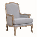 Light Blue Fabric Wood Accent Chair Z44420