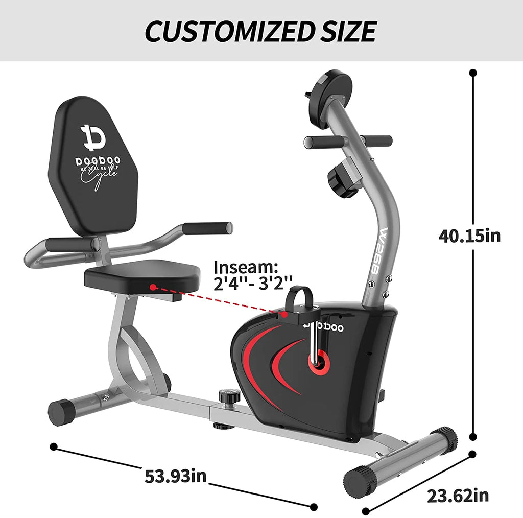 Recumbent Exercise Bike Magnetic Resistance X75001