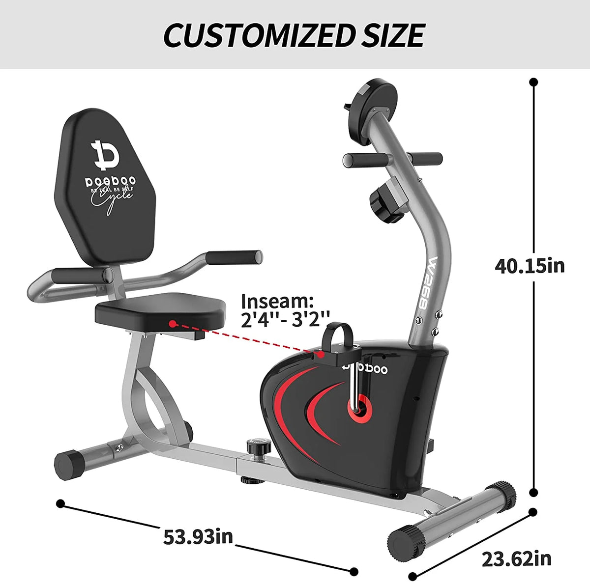 Recumbent Exercise Bike Magnetic Resistance X75001
