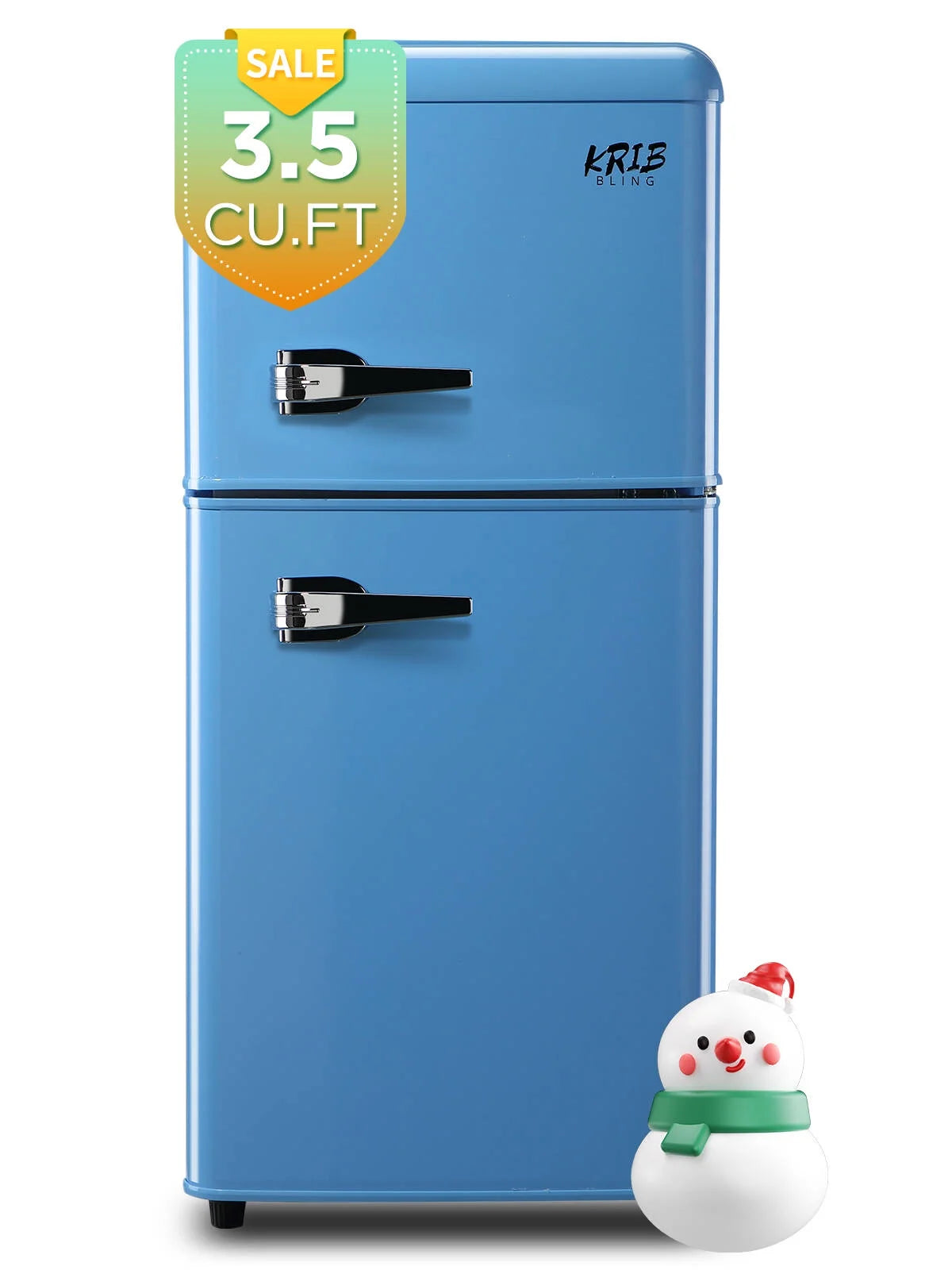 Blue 3.5 Cu.ft Compact Mini Fridge with Freezer A71123
