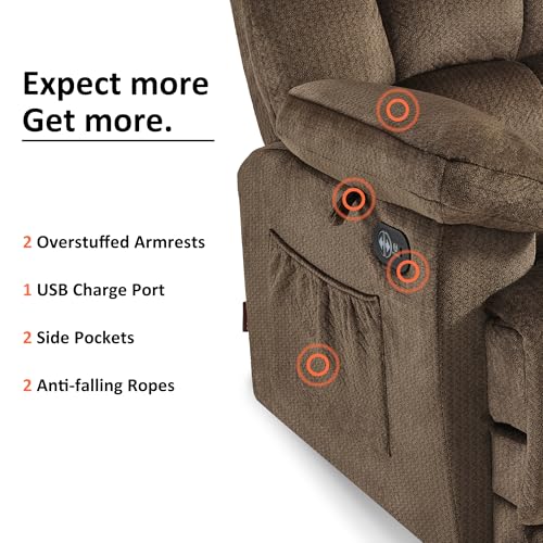 Zero Gravity Power Recliner Chair with Heat and Vibration Massage T17521