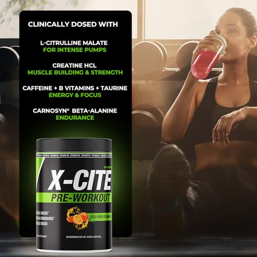 Pre-Workout with Beta-Alanine, Creatine & Caffeine, 22 Servings Z10843