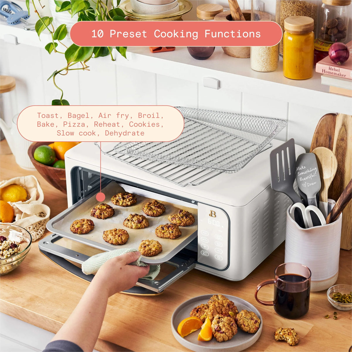 Infrared Air Fry Toaster Oven, 9-Slice, 1800 W, Black Sesame I1595