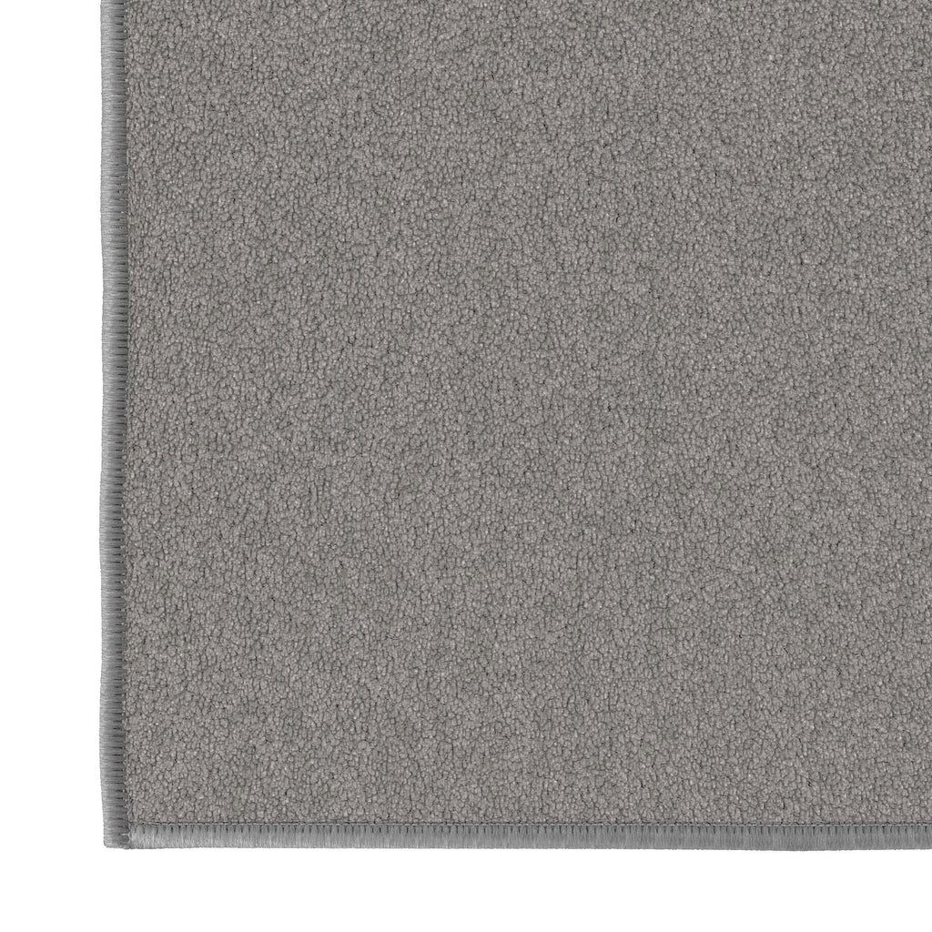 Machine Washable Non-Slip Rubberback Solid Gray Runner Rug K423261