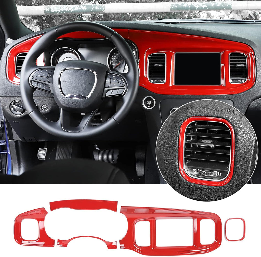 8.4 Inch Red Carbon Fiber Dashboard Trim U2616