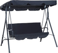 Grey 3-Person Porch Swing with Canopy R57580