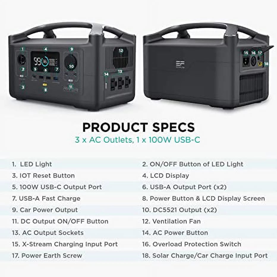 Portable Solar Generator Power Station H578097