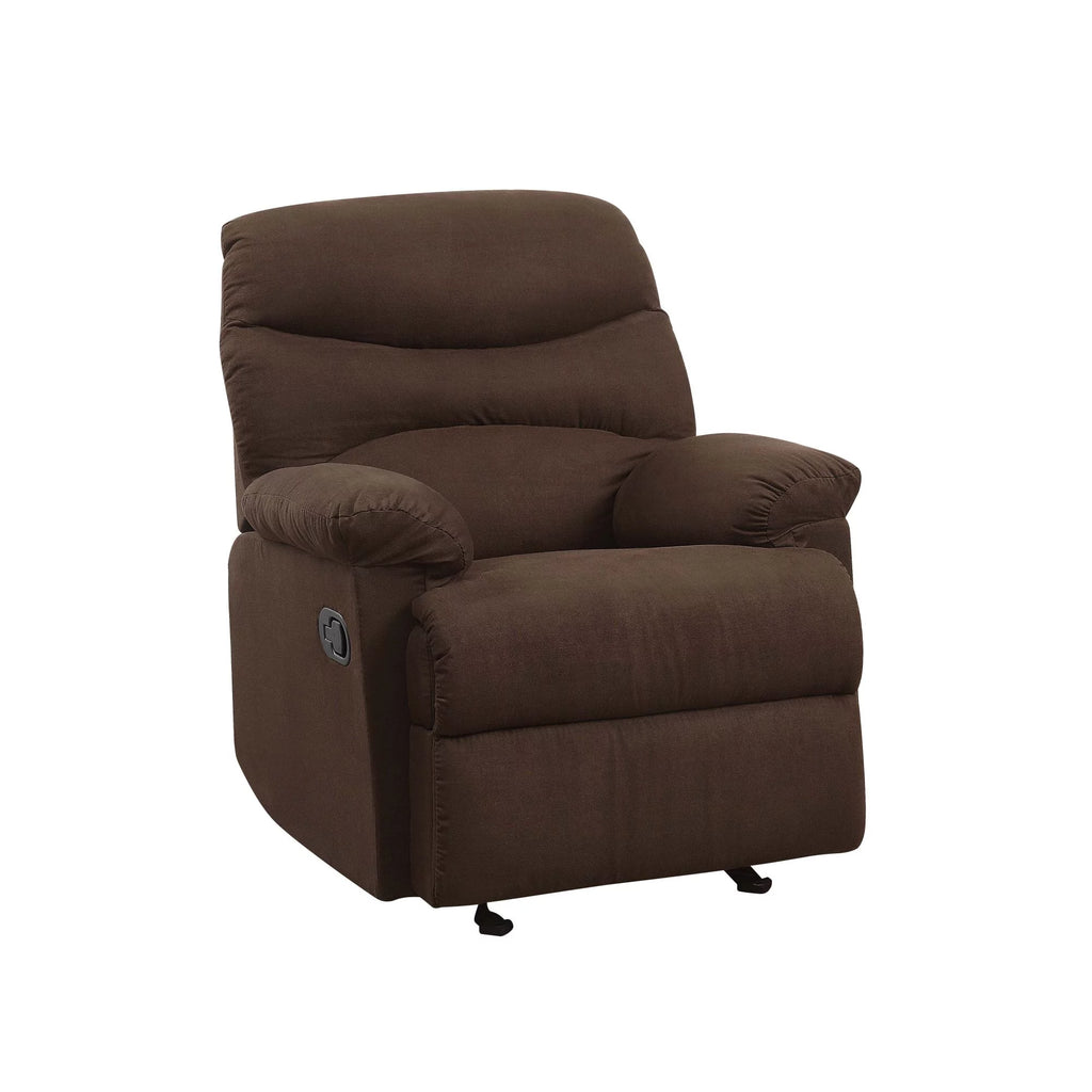 Chocolate Microfiber Glider Recliner Y459854