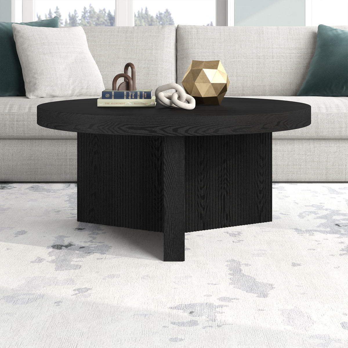 Black Grain Coffee Table D484