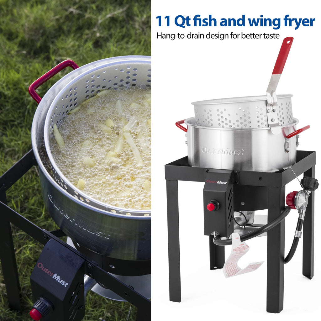 30 QT Turkey Fryer with Basket and Burner Set R74336