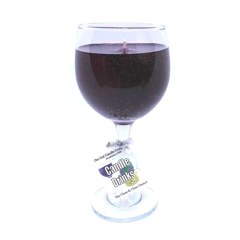 Merlot Scented Wine Candle in Glass H15434