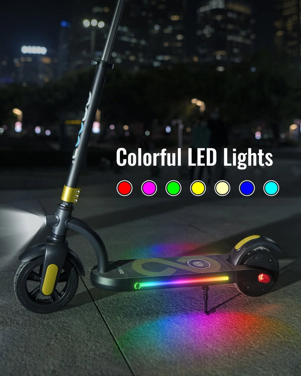 Kids Electric Scooter with 180 Motor & LED Display, Adjustable Speed and Height, 10 Mph C4554