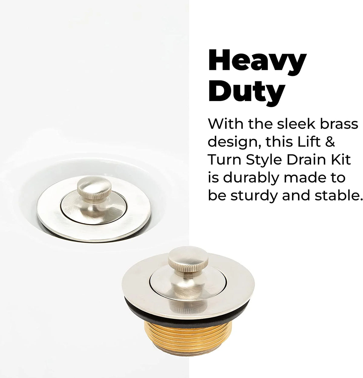Brushed Nickel Bathtub Drain Assembly Conversion Kit I650972