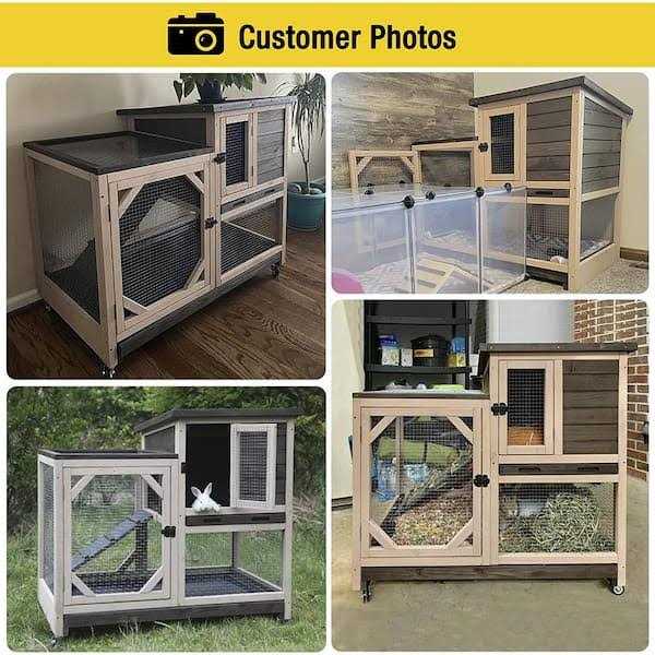 Large Indoor Rabbit Hutch with Pull out Tray V2426