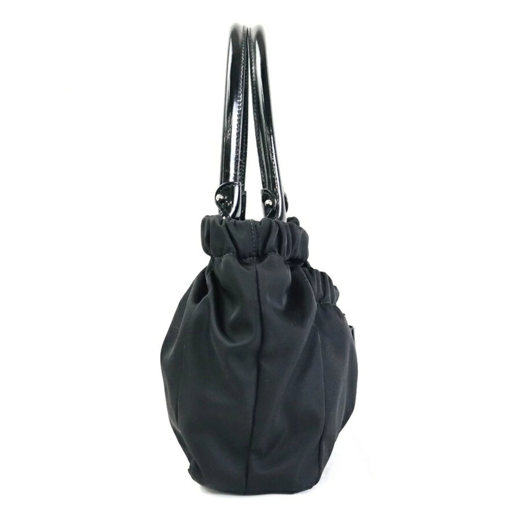 Pre-Owned Black Nylon Patent Leather Handbag N6805