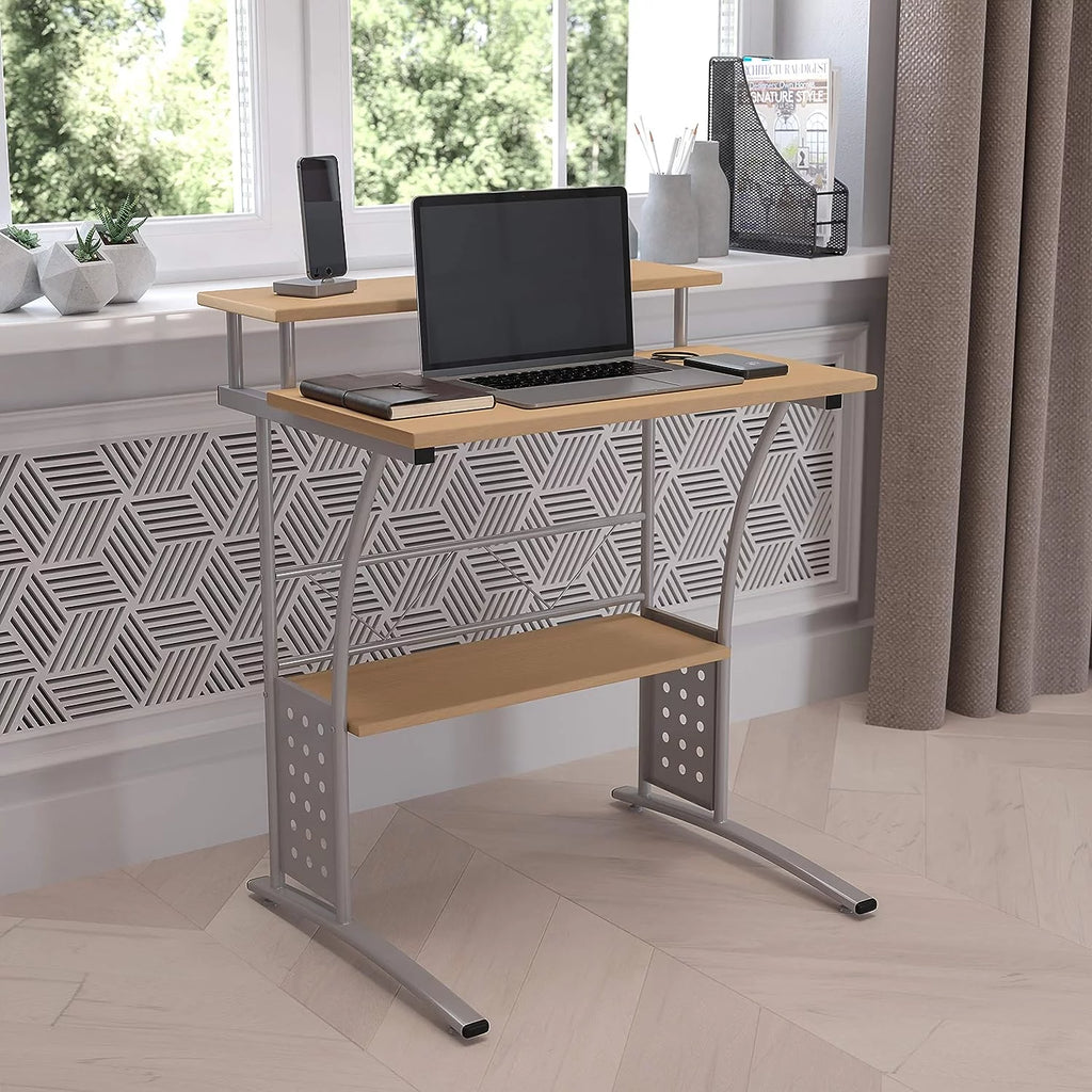 Computer Desk with Storage Shelves E8077