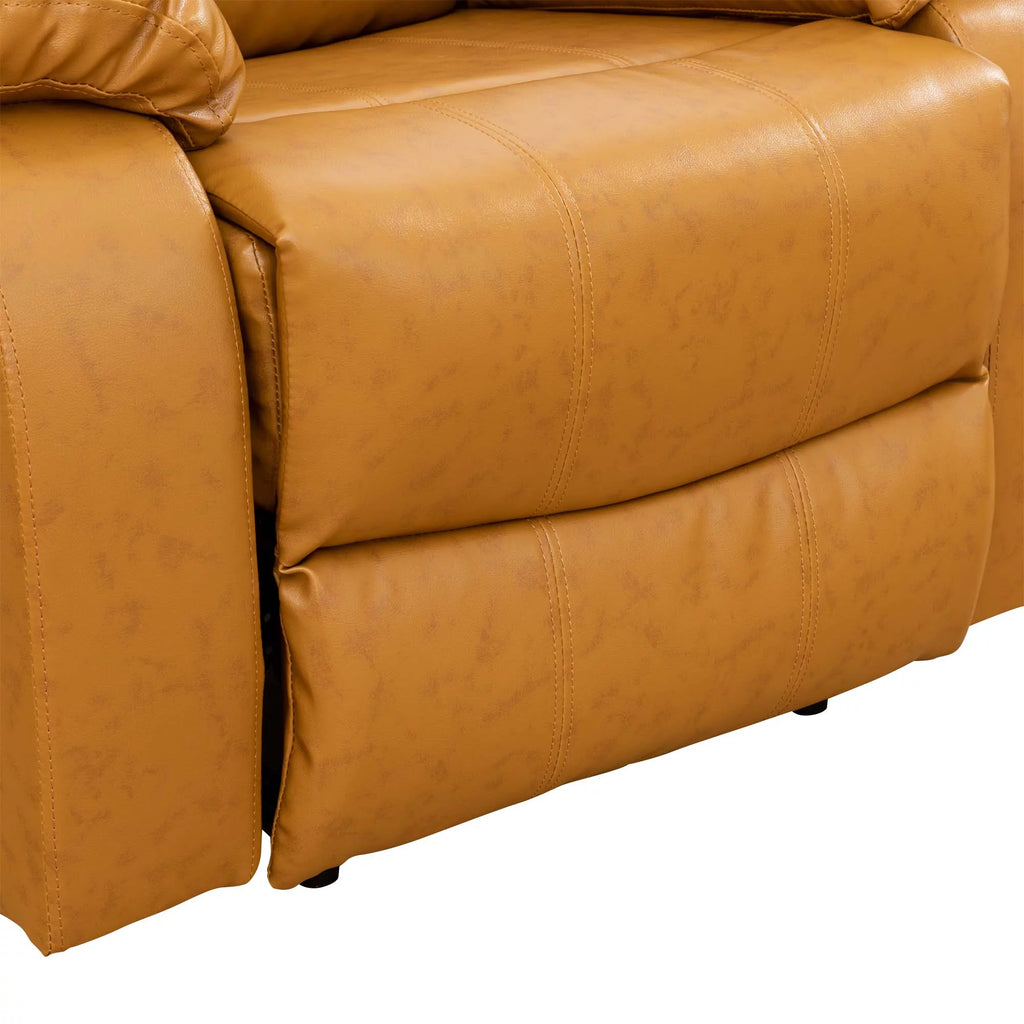 Yellow Leather Recliner Chair D19774