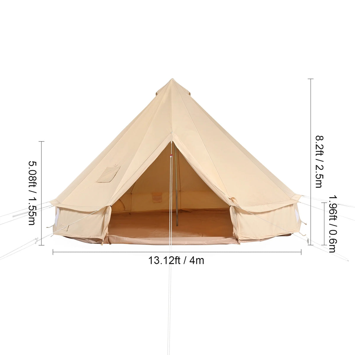 Canvas Bell Tent 4-Season with Stove Jack I488