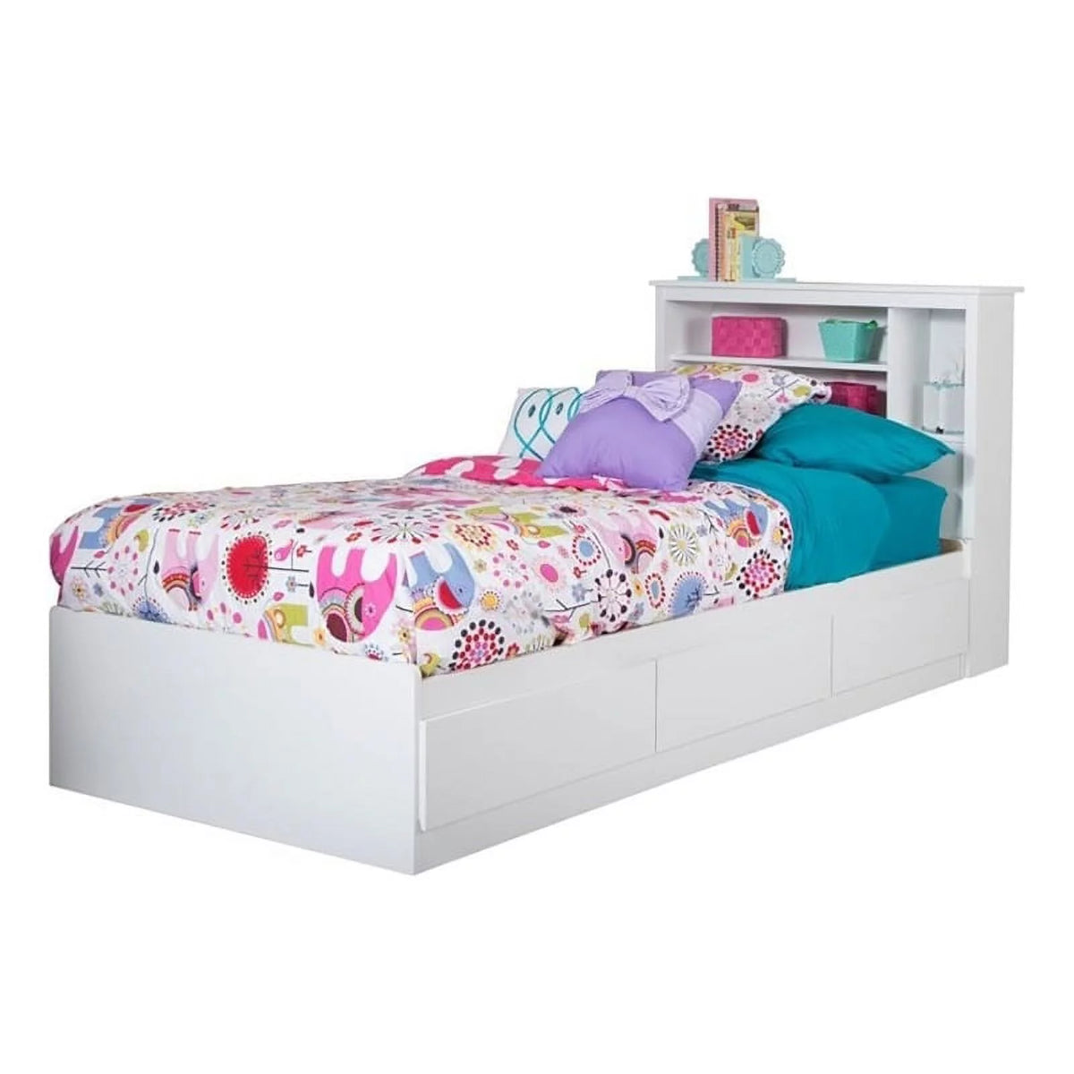 Modern Wood Twin Bookcase Bed L399794