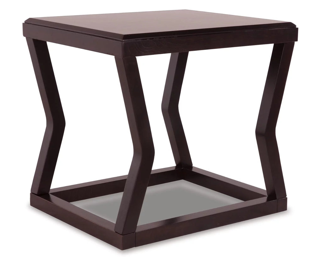 Contemporary Espresso End Table J35665