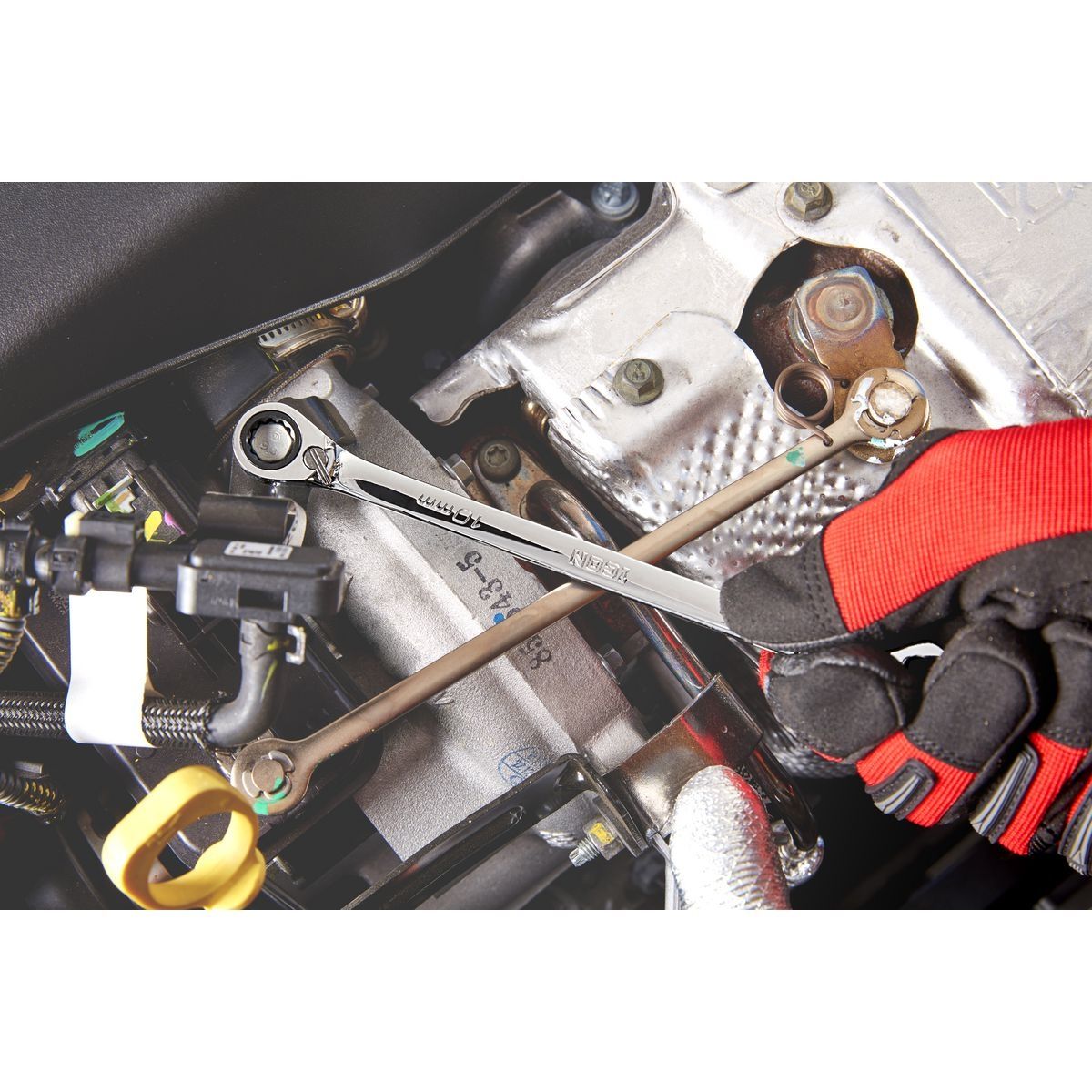 Metric Ratcheting Combination Wrench Set, 10-Piece T7381
