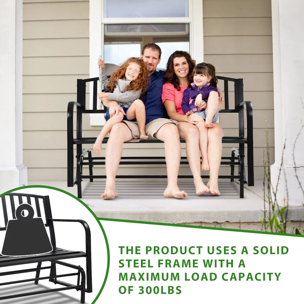 Patio Glider Bench with Cushion T6121