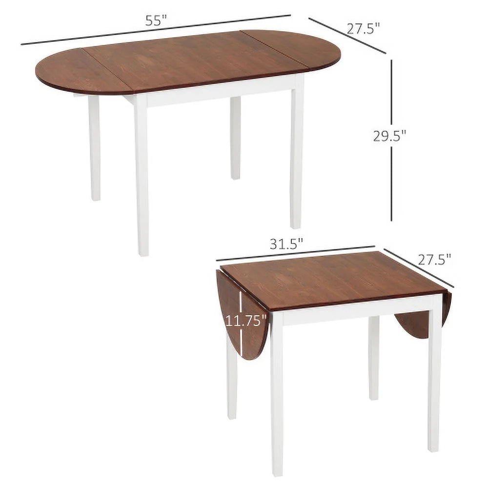 Brown Drop Leaf Solid Wood Dining Table M6882