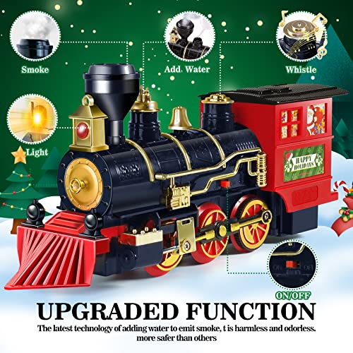 Christmas Train Set with Steam Light & Sound I74605
