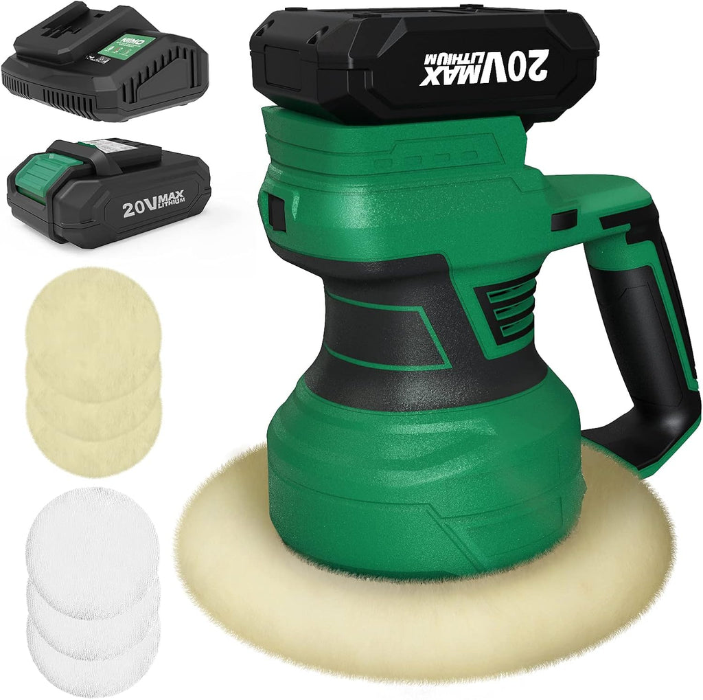 20V 7Inch Cordless Random Orbital Polisher with 6 Pads B183238