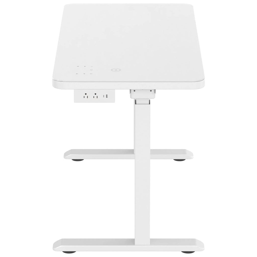 White Glass Tabletop Standing Desk X54780