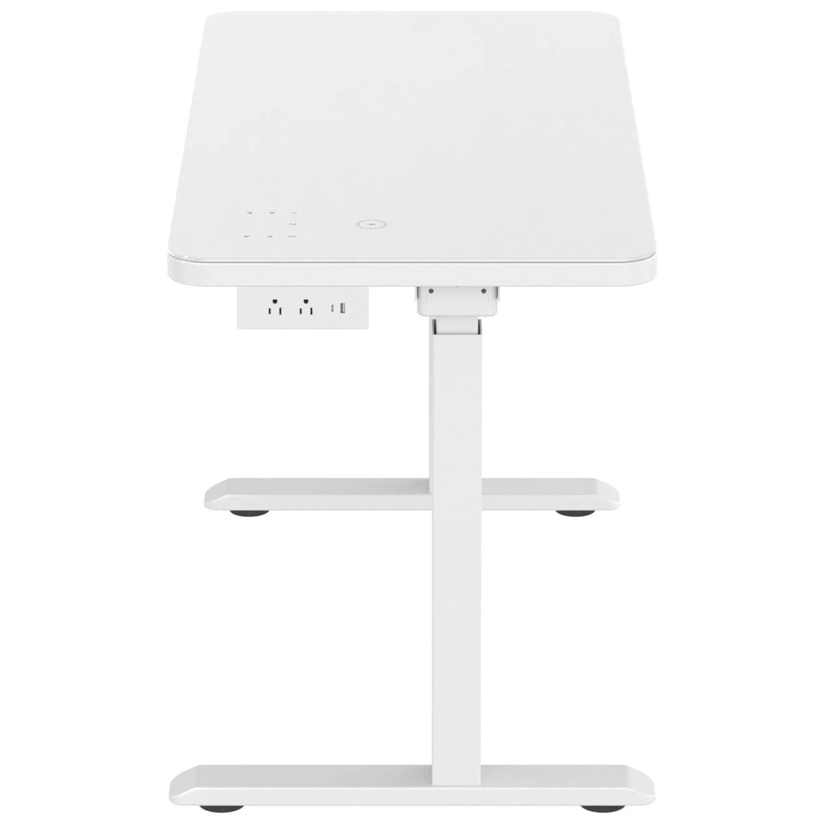 White Glass Tabletop Standing Desk X54780